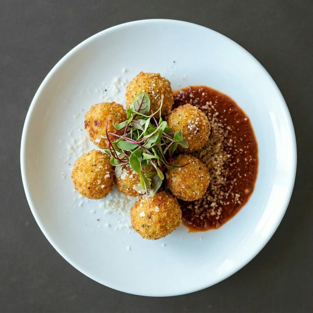 Fried Mozzarella Balls.